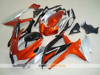 

3Gifts New ABS Mold Fairings Kits Fit For Suzuki GSX-R600 GSX-R750 K8 2008-2010 08 09 10 Fairing bodywork set Bright black cool
