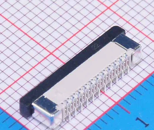 

50Pcs/lot Vertical Type 0.5mm 22P FFC FPC Socket 0.5mm Pitch 22Pin Flexible Flat Cable Connector