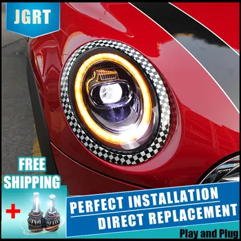 

2PCS LED Headlights For BMW MINI 2014-2019 Car Led Lights Double Xenon Lens Car Accessories Daytime Running Lights Fog Light