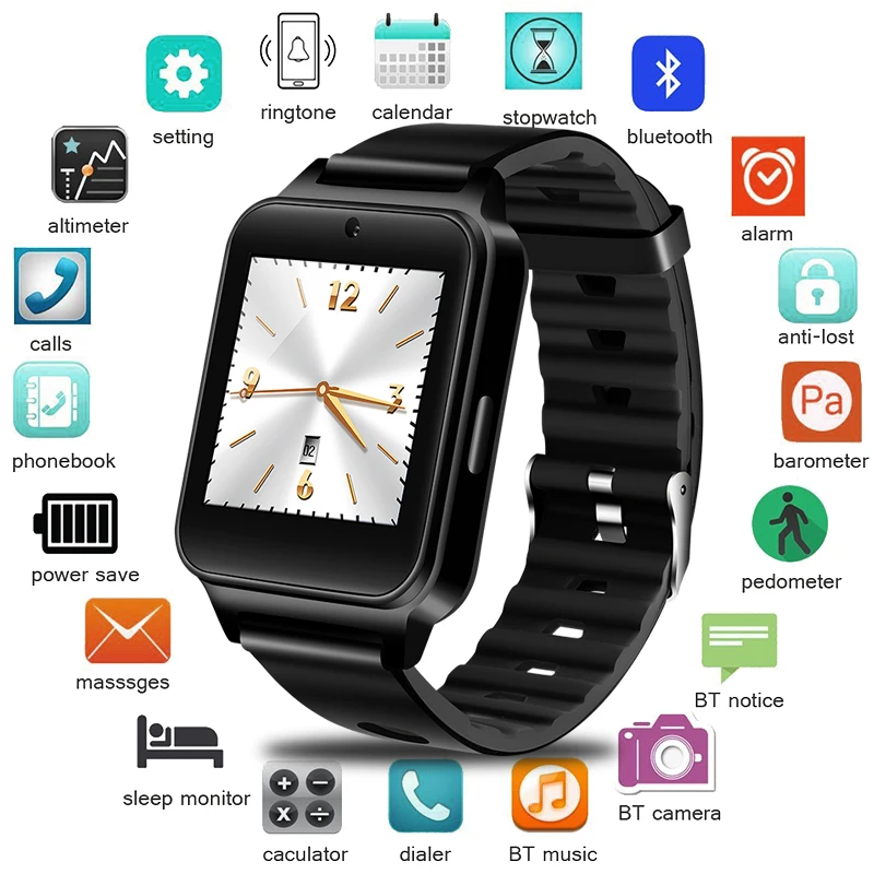 Новинка 2019 года Смарт часы для мужчин женщин с шагомером Bluetooth Камера модные