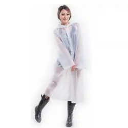Модный женский прозрачный дождевик из ЭВА пончо портативный экологический легкий плащ длинное использование дождевик MDJ998