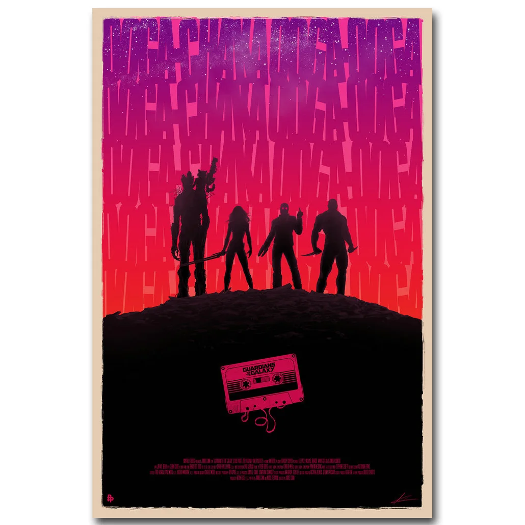 Постер из шелковой ткани STAR LORD - Guardian of The Galaxy Art минимализм принт супергероев