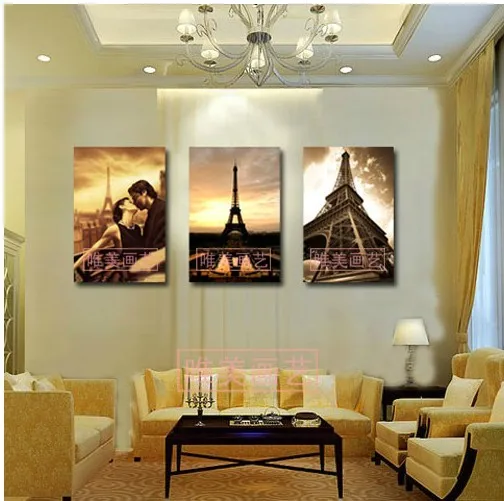3 Piece Wall Art No Framed Modern Oil Painting On Canvas city impression Orient Colorful Prints