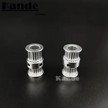 Kande 2 шт 20 зубьев для Ремня 3d принтер части 2GT винт алюминиевая часть зубчатый шкив двойной Круглый головый синхронный колесный редуктор