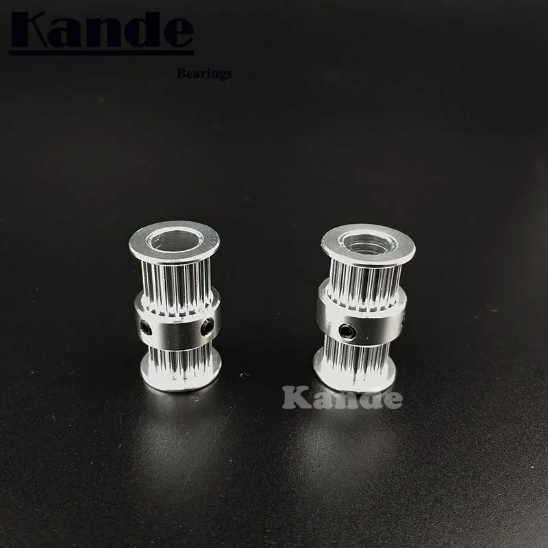 

Kande 2pcs 20 teeth For Belt 3D Printer Parts 2GT Screw Aluminum Part Timing Pulley Double Round-Headed Synchronous Wheel Gear