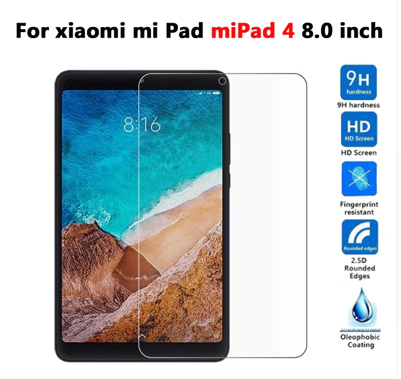 9 H закаленное стекло для Xiaomi mi Pad mi pad 4 mi pad4 8,0 дюймов защита экрана планшета защитная пленка, стекло защитный чехол сумка - Цвет: For miPad 4