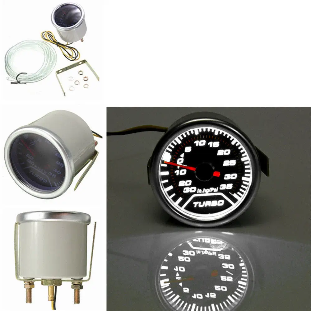 

EE support Car Universal 52mm Digital LED Turbo Boost Meter Gauge Kit Smoke Face Tint Psi Automotive Replacement Parts