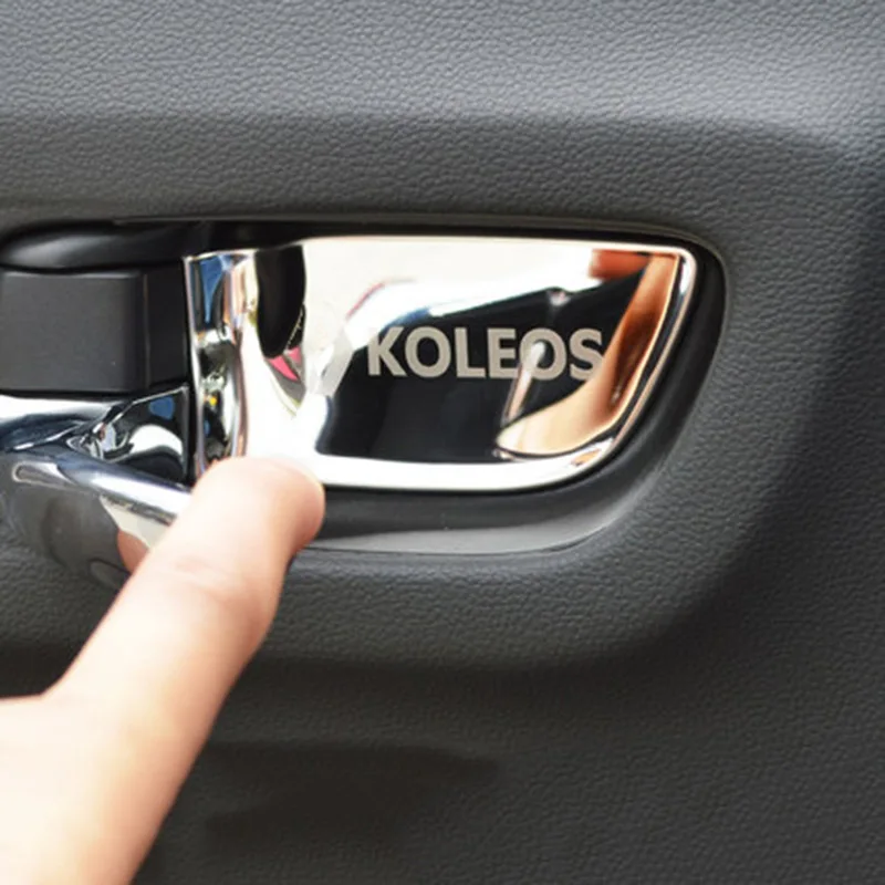 

STAINLESS STEEL INTERIOR DOOR HANDLE BOW TRIM STICKERS FOR RENAULT KOLEOS 2016 2017 ACCESSORIES CAR-STYLING