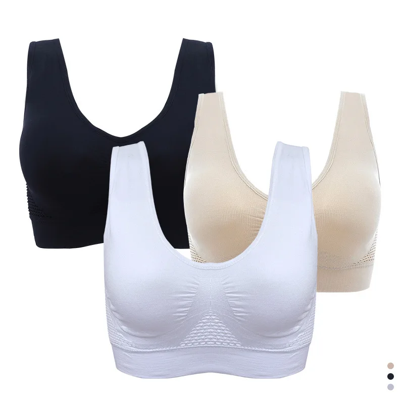 Women Sexy Bras Seamless Push Up Bra Front Zipper with Pads Wire Free Shockproof Underwear Plus Size Sleeping Bra Sport Lingerie