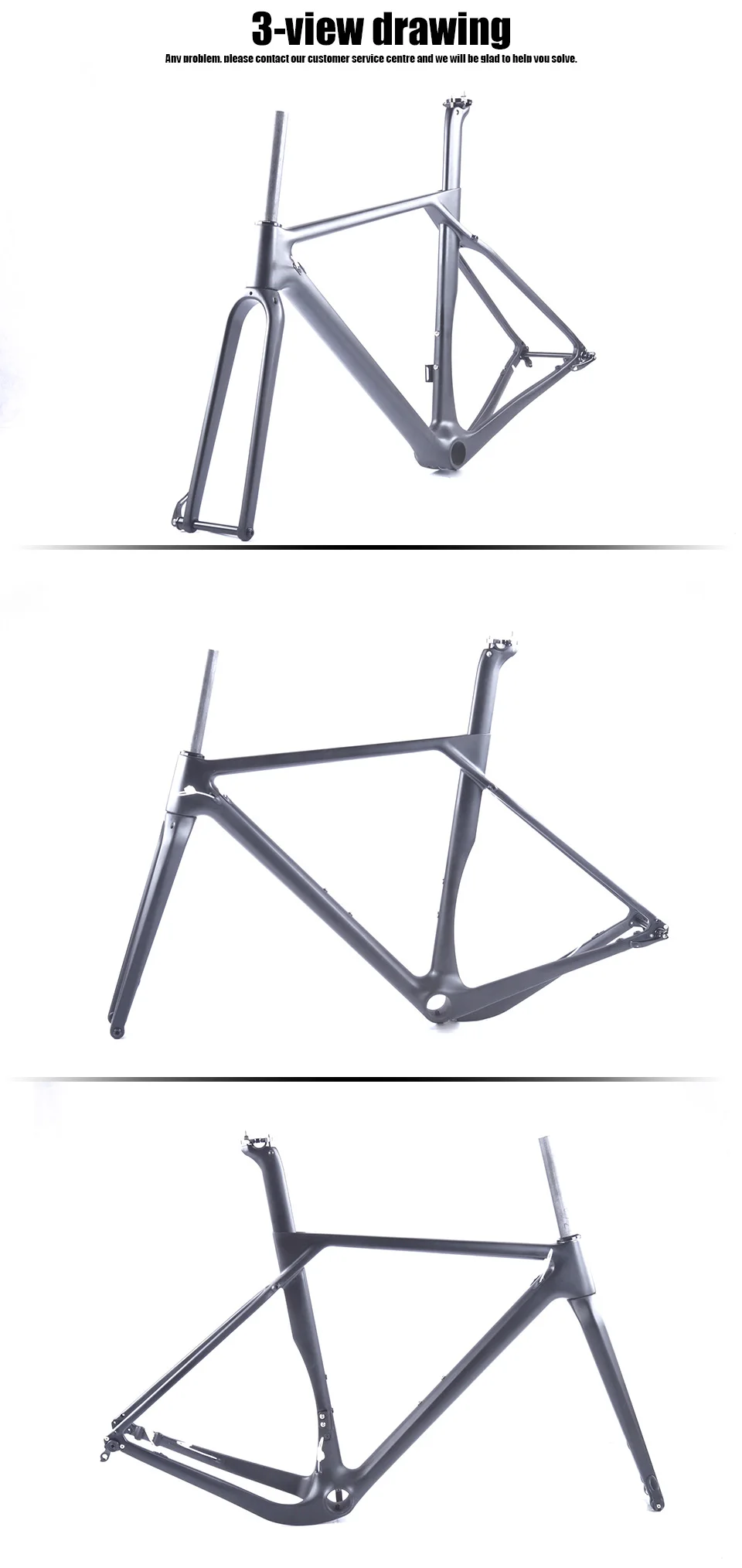 Discount 2019 Full Carbon gravel frame Thru axle Di2 Gravel Bicycle Frame Disc Bike axle 142*12 or 135*9 XS/S/M/L/XL 18