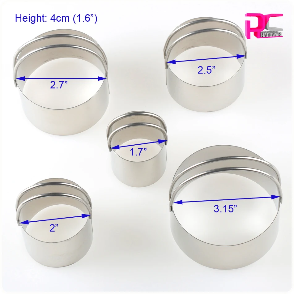 Heavy  Duty  Stainless Steel  Biscuit Cookie Cutter Set of 5 (7)