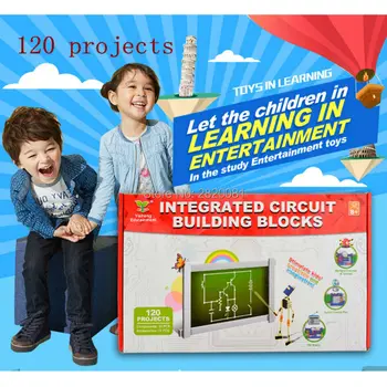 

120 Projects DIY Electronic Integrated Circuit Building Blocks 41PCS Electronic Component Science Kit Educational Toy For Kid