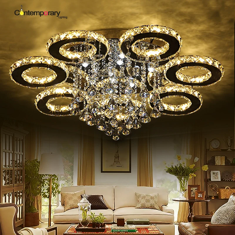 

Led Modern Crystal Ceiling Lights For Living Room luminaria teto cristal Ceiling Lamps For bedroom dining room home decor