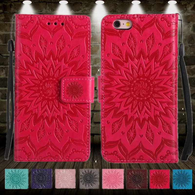 Роскошные Ретро флип чехол для Coque iPhone 6 S 6S кожа + Мягкий силиконовый кошелек Apple