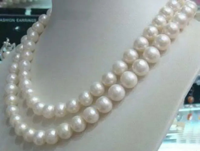 

FREE SHIPPING>>@> HOT8-9mm White Akoya Cultured Pearl Necklace 50" NEW