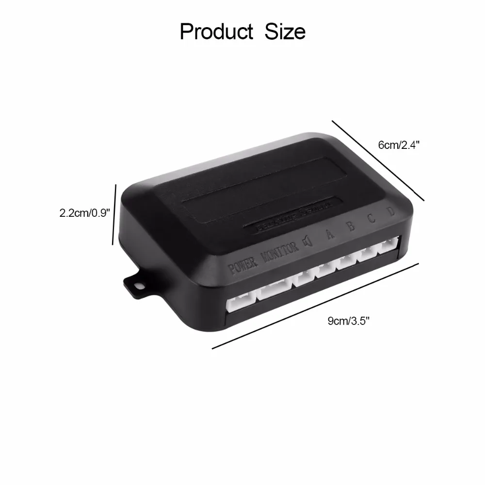 AOZBZ автомобильный парковочный датчик парктроника 4 Регулируемый 16 мм плоский датчик s обратный резервный радар звуковой сигнал Регулируемый звук