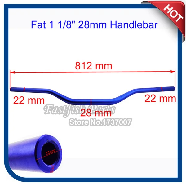 

Blue 1 1/8" 28mm Fat Bar Handlebar Hand Bar Aluminum Alloy For Thumpstar SSR Pit Dirt Bike ATV Quad Motorcycle Motocross