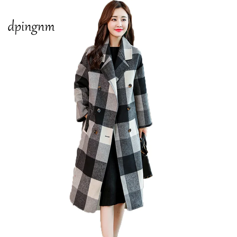 Brand Design Winter Coat Women Warm Cotton-padded Wool Coat Long Women's Cashmere Coat European Fashion Jacket Outwear Brand Design Winter Coat Women Warm Cotton-padded Wool Coat Long Women's Cashmere Coat European Fashion Jacket Outwear