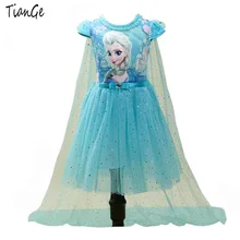 Tiange/Новинка; летнее платье с цветочным рисунком для девочек; платье для дня рождения и свадьбы; детская одежда; праздничное платье принцессы; fever infantil vestidos; От 2 до 10 лет