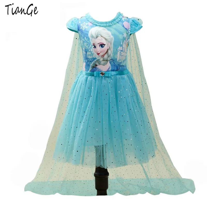 

Tiange New Summer Flower Dress for Girl Birthday wedding Dress Kids Clothes Princess Party Dress fever infantil vestidos 2-10Y