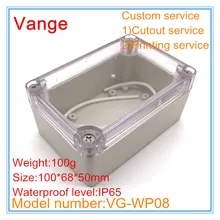 1 шт./лот, пластиковая коробка IP65, водонепроницаемая, ABS пластик, сделай сам, корпус для электронного устройства 100*68*50 мм