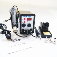 220 В 700 Вт YOUYUE 8586 2 в 1 SMD Паяльной Станции Паяльная Станция Припой Лучше, чем Atten 8586 + Воздушный Пистолет + 3 сопла
