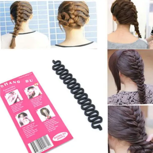 

1Pcs New Fashion French Hair Braiding Tool Roller With Hook Magic Hair Twist Styling Random Color