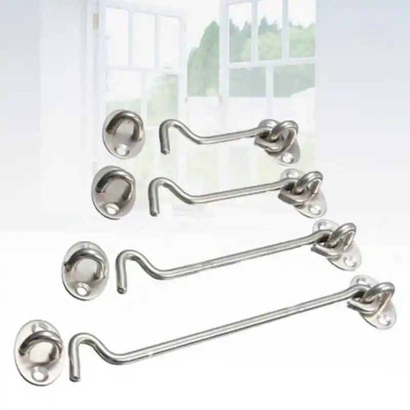Stainless Steel Cabin Hook And Eye Latch Lock Shed Gate Door Catch