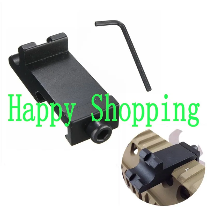 

21mm Clip Slot Tactical 45 Degree Angle Offset Side Rail Scope Mount Weaver Picatinny Rifle Short Side Rail