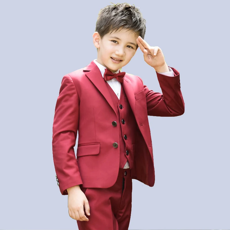 formal red suit