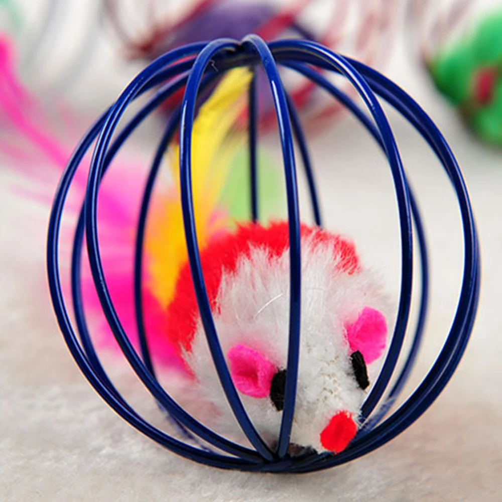Educational Cat Playing Ball Rat Cage Toys Mouse in Cage Toy Practical