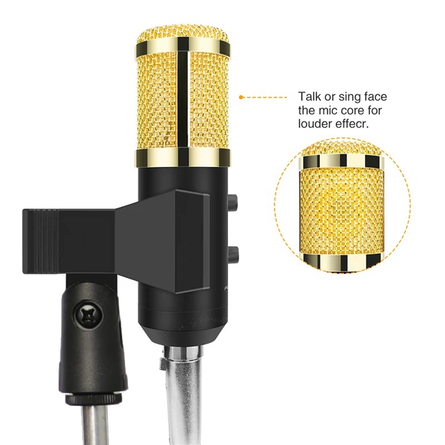 Professional condenser audio usb wired bm900 studio microphone with stand for vocal recording ktv karaoke