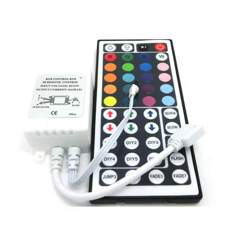 Super Affordable 5M RGB LED Strip 5050 SMD 60ledm Flexible Non Waterproof 44key Remote 12V 5A Power Adapter For Home Decoration (10)