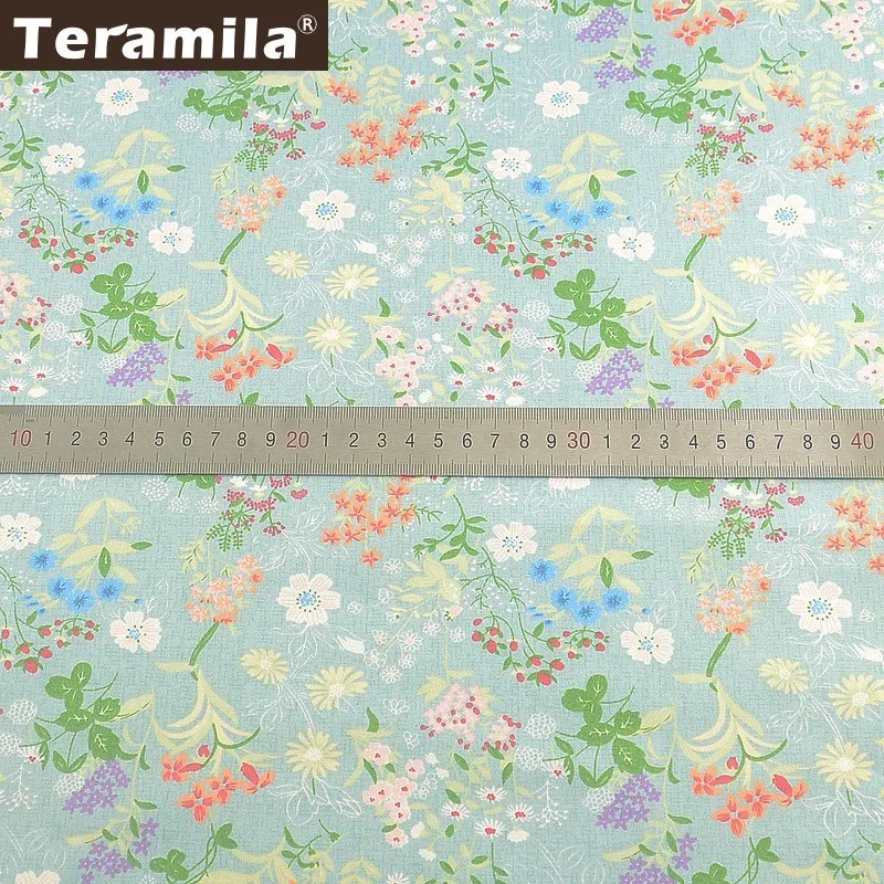 Teramila 100% хлопок ткани метр цветы Telas Algodon Анкара ткань DIY лоскутное платье одеяло