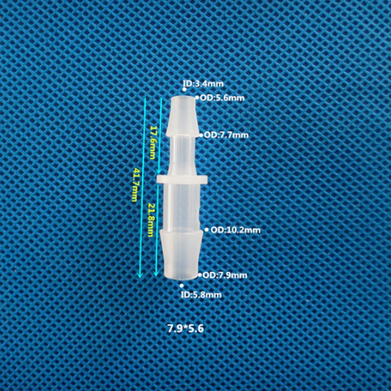 10 шт. внешний диаметр 4-11,1 мм уменьшенная пагода прямой разъем белый пластиковый шланг адаптер воздушный насос фитинги для аквариума - Цвет: 7.9x5.6mm