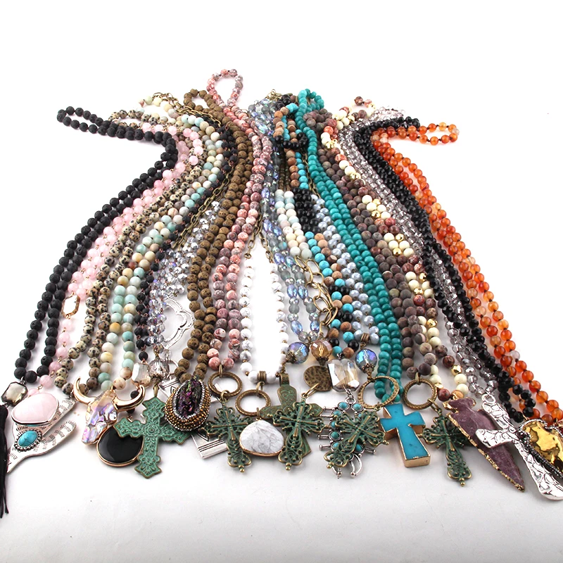 

MOODPC Wholesale 20pc Mix Color Fashion Necklace Handmade Women Jewelry