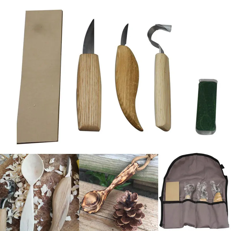 

5pcs Woodcarving Cutter Set DIY Hand Chisel Wood Carving Tools Chip Knives Woodworking Hand Tools