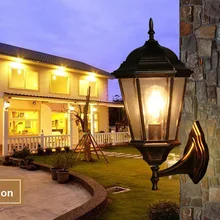 Балкон лампа Европейский сад прохода стены открытый роскошный двор виллы фон водонепроницаемый