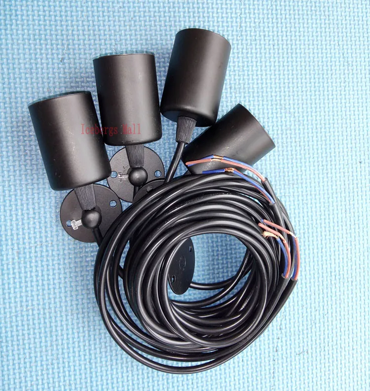 Nordic Retro Edison Bulb Pendant Chandelier Vintage Loft Antique Adjustable DIY E27 Spider Pendente De Teto Fixture1