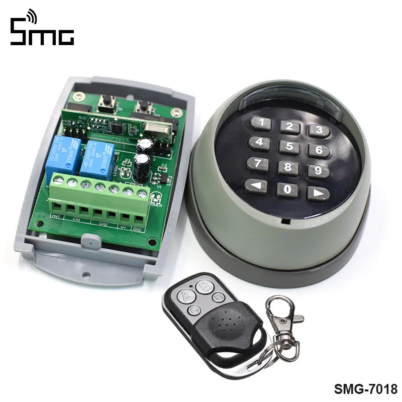 

Wireless Keypad password switch Remote control and receiver for garage gate door access control 433MHz high quality