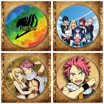 

Anime Fairy Tail Display Badge Japanese Cartoon Figure Natsu Lucy Brooch Pins Jewelry Collection Bags Clothes Decoration