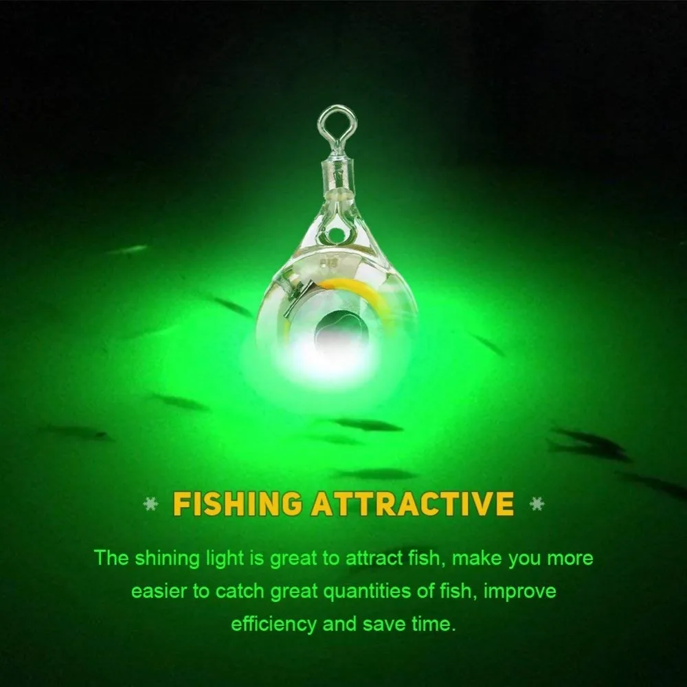

1Pc LED Deep Drop Underwater Eye Shape Fishing Squid Fish Lure Light Flashing Lamp
