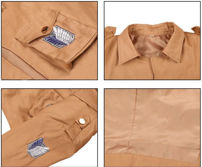 Attack on Titan Jacket Shingeki no Kyojin jacket Legion Cosplay Costume Jacket Coat Any Size High Quality Eren Levi