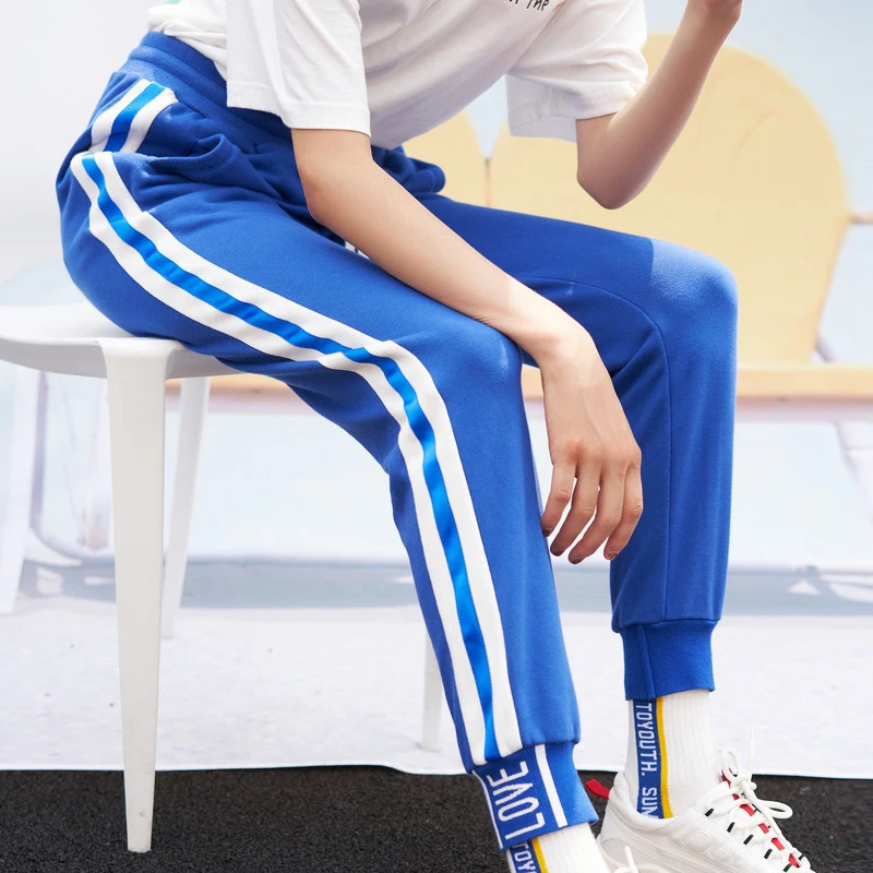 Cena Toyouth długie sportowe spodnie dresowe New Arrival 2019 kobiet dna podwójne paski Jogger Harem spodnie dresowe spodnie sportowe