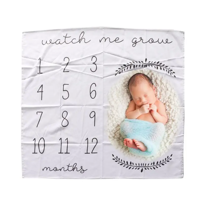 

Baby Blanket Newborn Swaddle Stroller Bedding Wrap New Photo Background Monthly Growth Number Photography Blanket