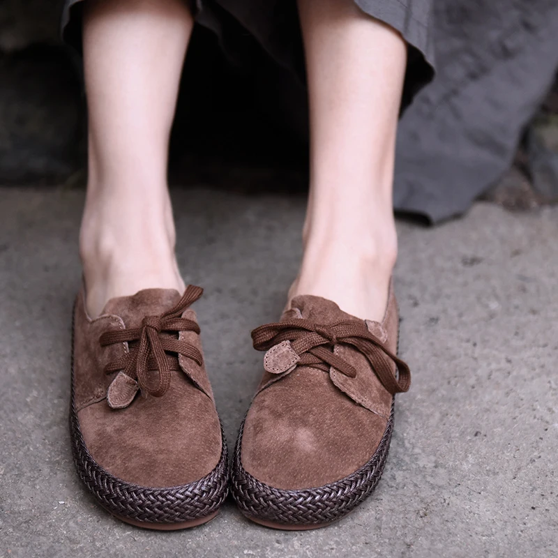 

Artmu 2019 Spring New Soft Deep Mouth Women Shoes Comfortable Casual Shoes Leather Flat Handmade Shoes 608-3
