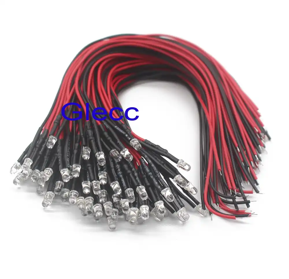 6v Con Bisel Negro 5mm Luminoso Intermitente Led Blanco