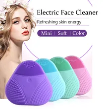 Mini Face Cleaning Electric Massage Brush Washing Machine Waterproof Silicone Cleansing Tools USB rechargeable face cleaner