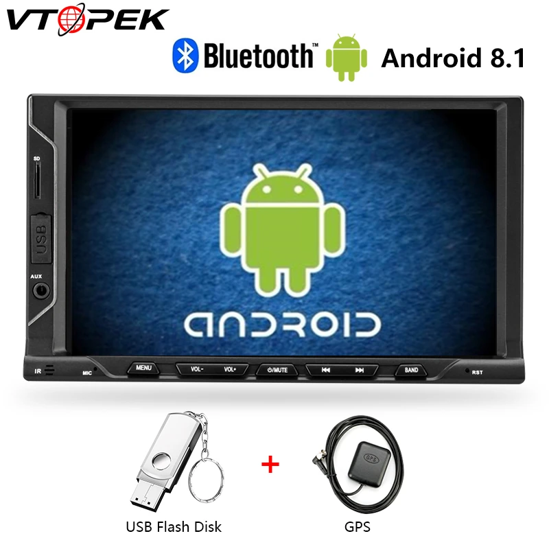 Vtopek 7 &quot2 din Автомобильный радио мультимедиа для Android Радио сенсорный экран кино