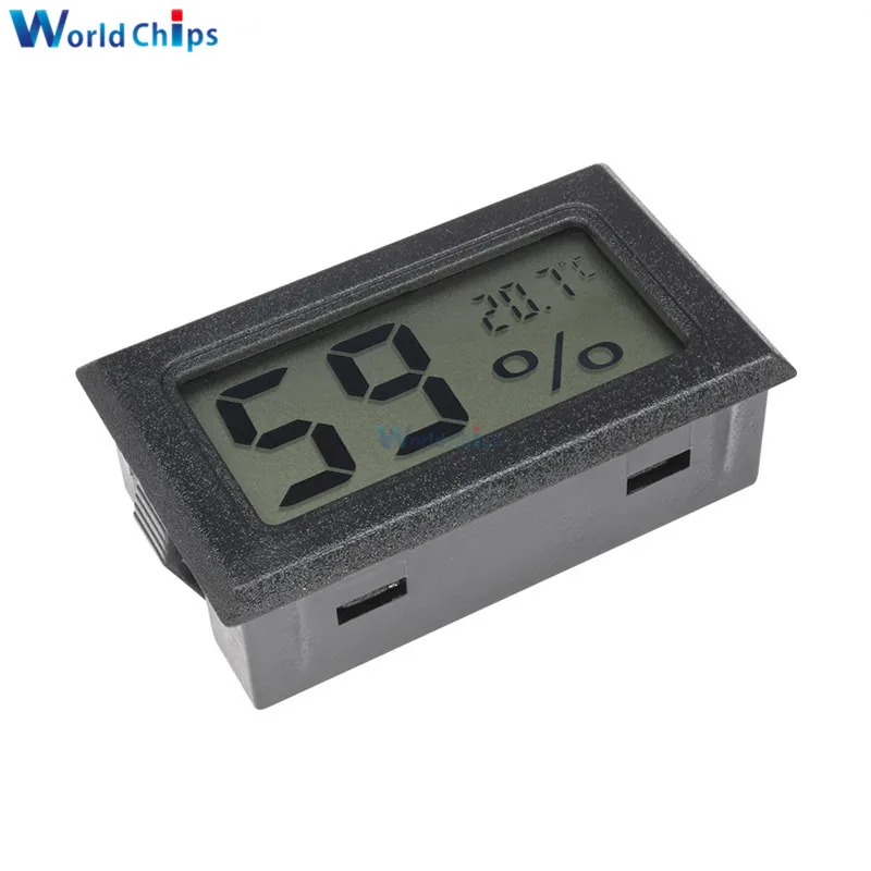 

Black Mini LCD Digital Thermometer Hygrometer Temperature Indoor Convenient Temperature Sensor Humidity Meter Gauge Instruments